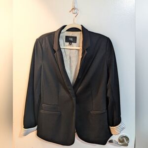 JACOB - Chic Black Blazer with White Polka Dot Lining (L/G)